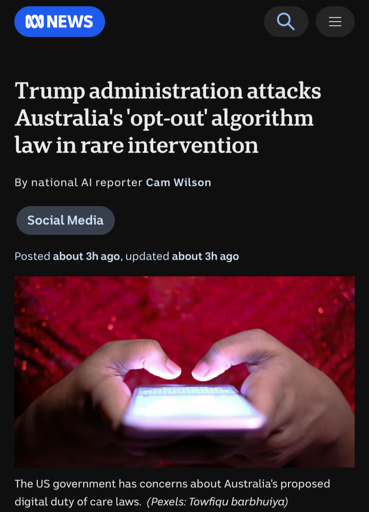 screenshot with news headline from the abc.net.au