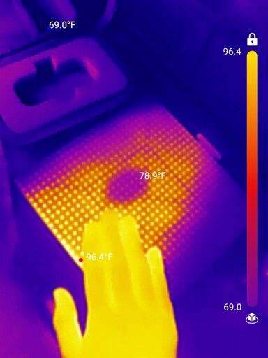 Thermal image of ironing perler beads